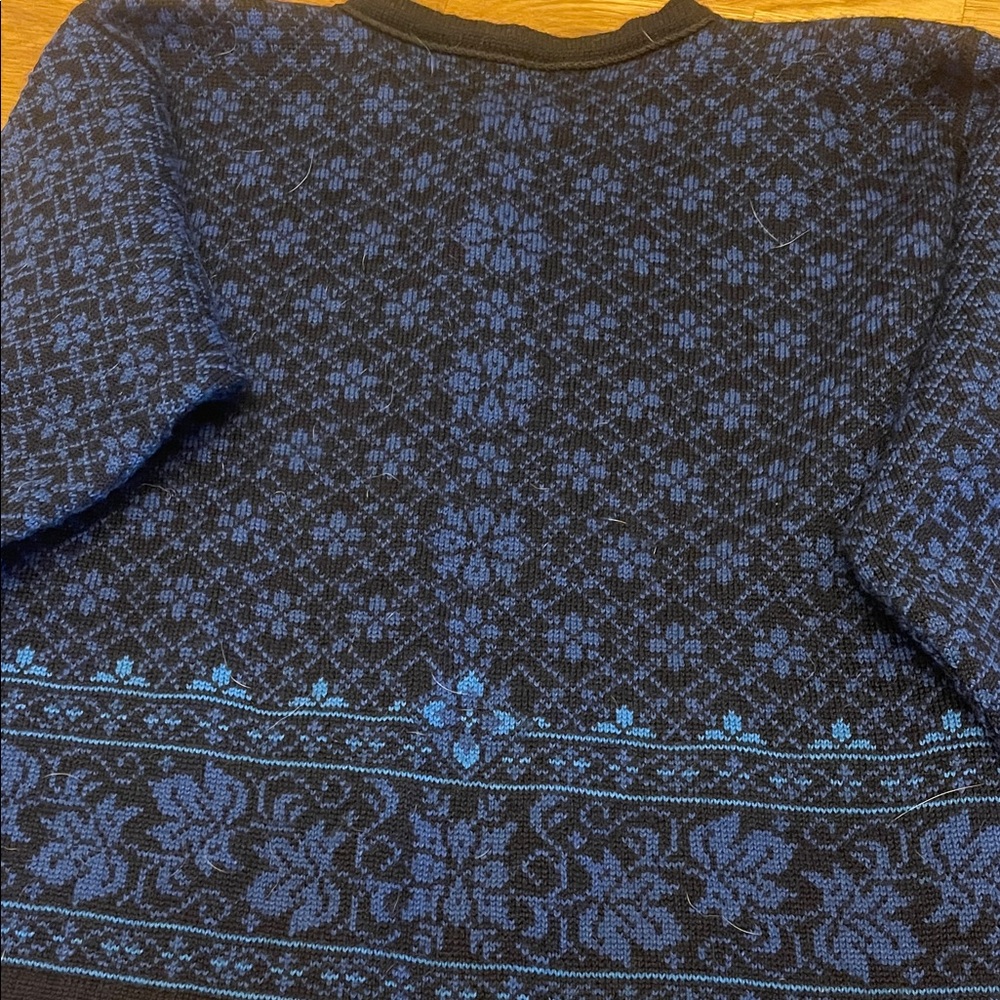 Dale of Norway Blue and Black Knit Sweater - Picture 8 of 10